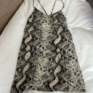 Kendall & Kylie sheer snake skin print mini dress size XS